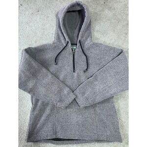 Antero Natural Designs Womens Sz M Heathered Purple Quarter Zip Hoodie Pullover